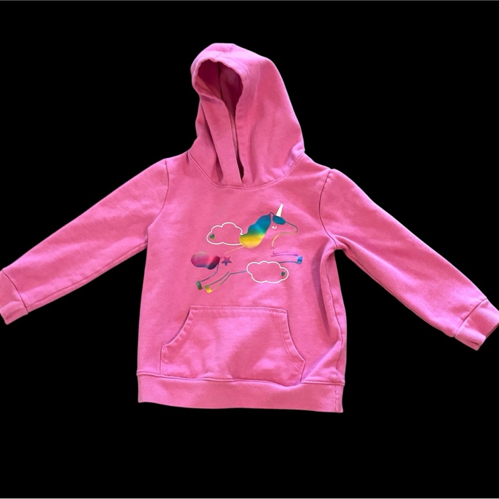 Cat and Jack pink girls unicorn hoodie Size 6-6X